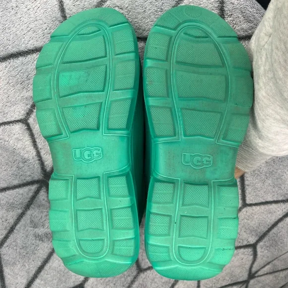 UGG TASMAN X Women Rain Shoes Emerald Green Teal Waterproof Clog Slippers - Picture 9 of 12